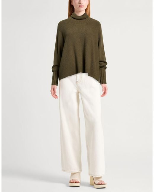 Manila Grace Green Turtleneck Viscose, Polyester, Polyamide