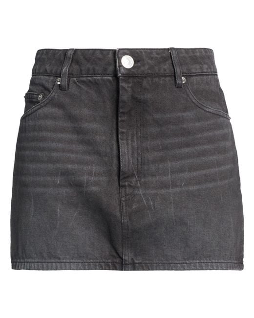 AMI Gray Denim Skirt