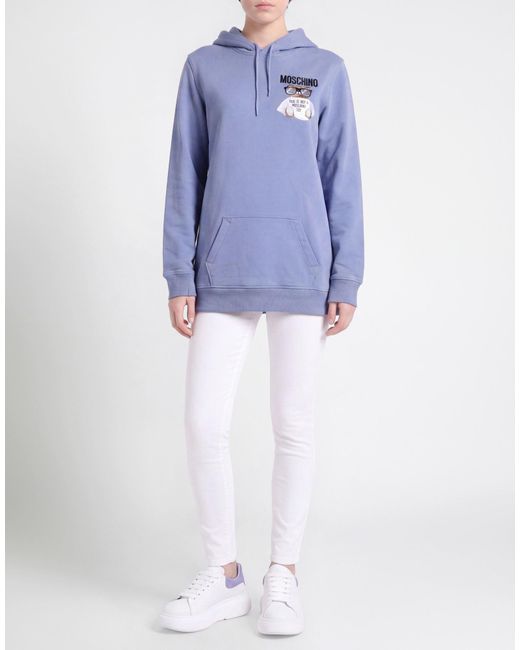 Moschino Blue Slate Sweatshirt Cotton