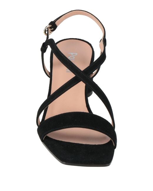 Pollini Black Sandals