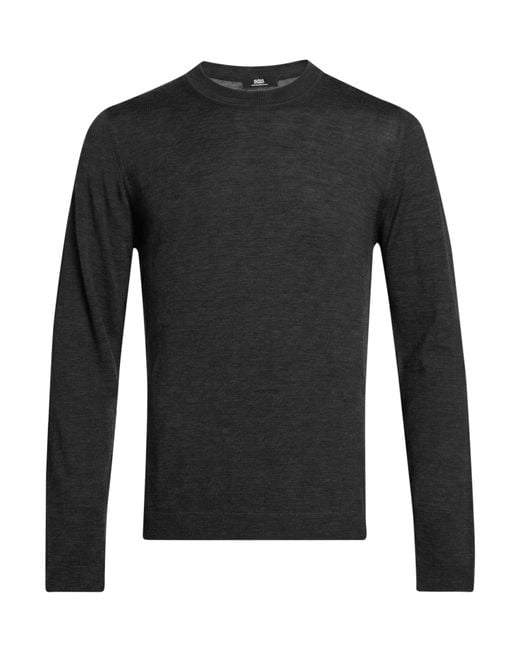 Alpha Studio Black The Fine Essentials Sweater Merino Wool for men