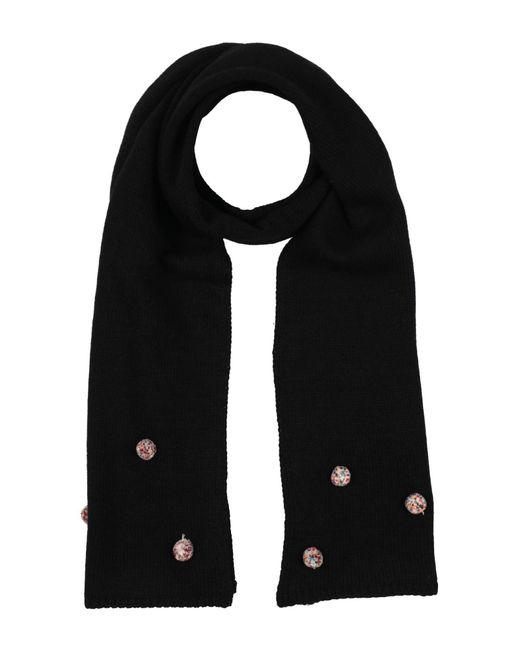 Kontatto Black Scarf Acrylic, Wool, Viscose, Alpaca Wool