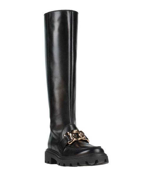 Tod's Black Boot Calfskin