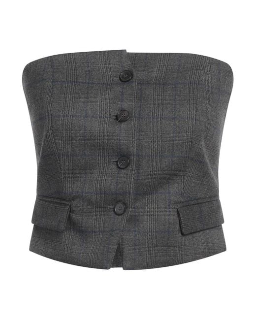 ViCOLO Gray Charcoal Top Polyester, Viscose, Elastane