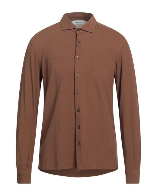Gran Sasso Brown Shirt for men