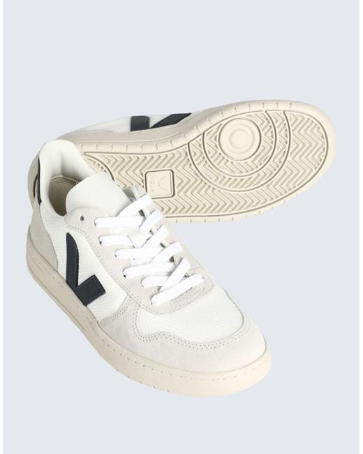 Veja Natural V-10 Sneakers Leather, Textile Fibers