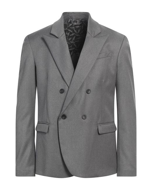 Imperial Gray Blazer Polyester, Viscose, Elastane for men