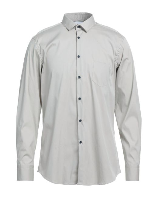 Aglini Gray Light Shirt Cotton, Polyamide, Elastane for men