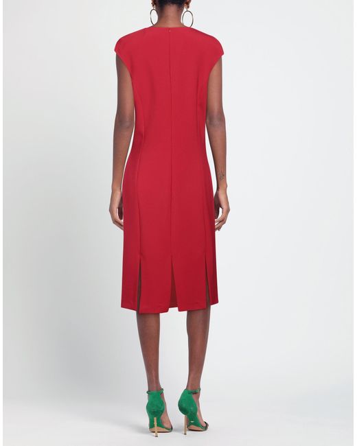 SIMONA CORSELLINI Red Midi Dress