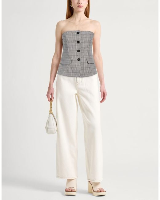 Imperial Gray Top Polyester, Viscose, Elastane, Metal