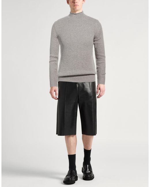 Fedeli Gray Light Turtleneck Cashmere, Virgin Wool for men