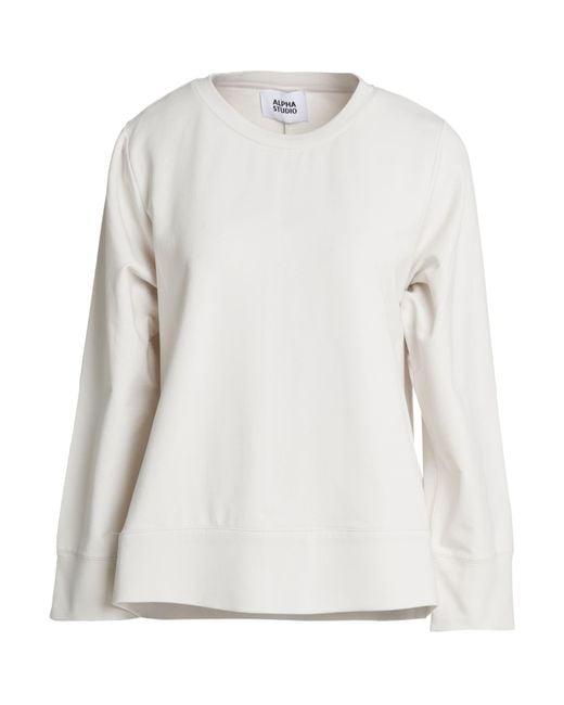 Sudadera Alpha Studio de color White