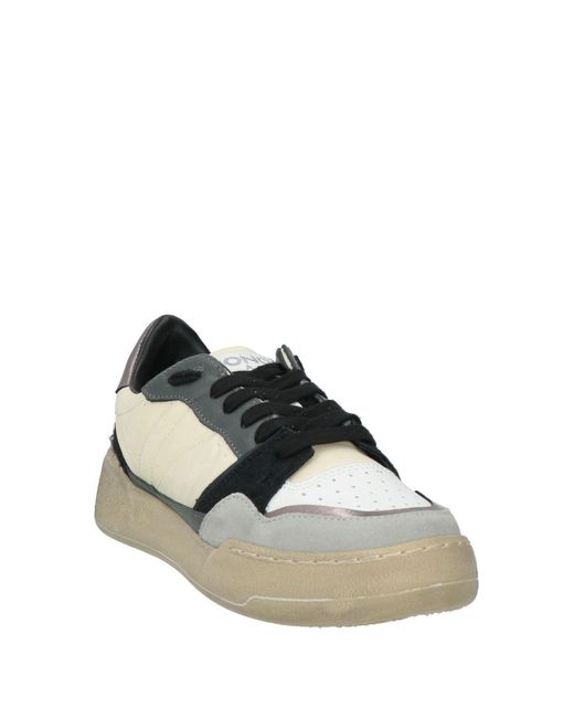 MonoWay White Ivory Sneakers Leather, Textile Fibers