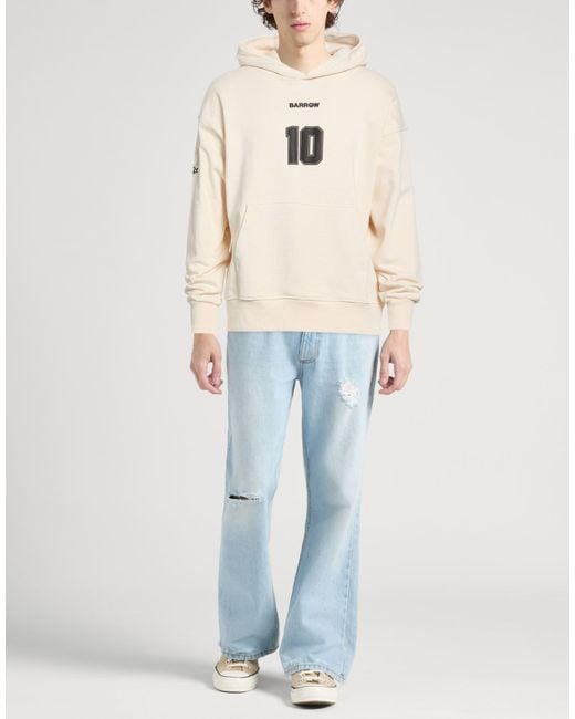 Barrow White Sweatshirt Cotton for men