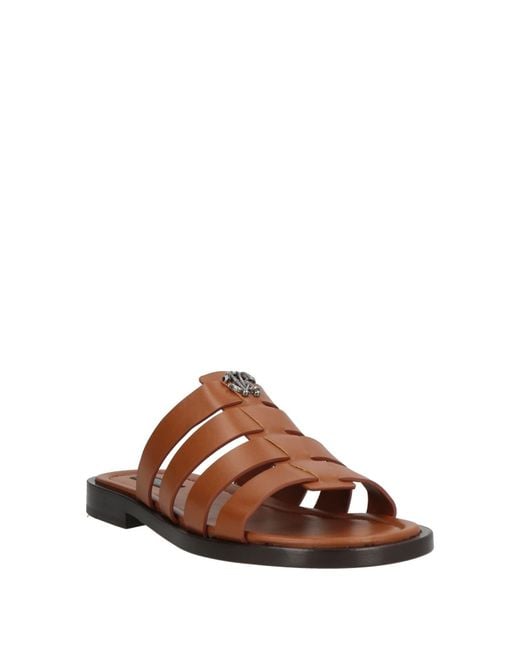 Roberto Cavalli Brown Sandals Calfskin for men