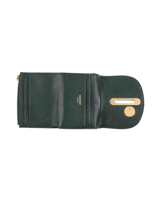 Burberry Green Wallet Polyester, Wool, Lambskin