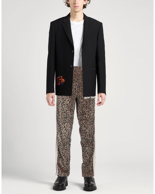 Palm Angels Gray Pants Viscose, Polyamide, Elastane for men