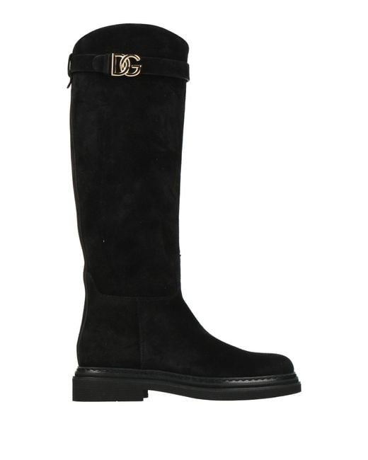 Dolce & Gabbana Black Boot Leather