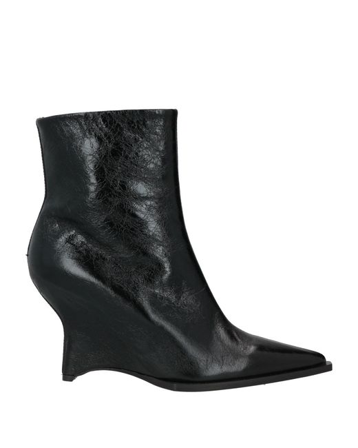 Mattia Capezzani Black Ankle Boots Leather