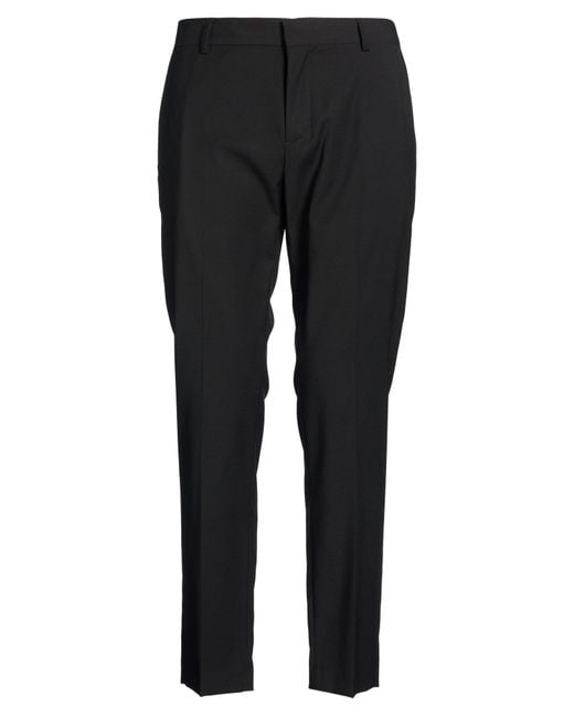Daniele Alessandrini Black Pants Polyester, Viscose, Elastane for men