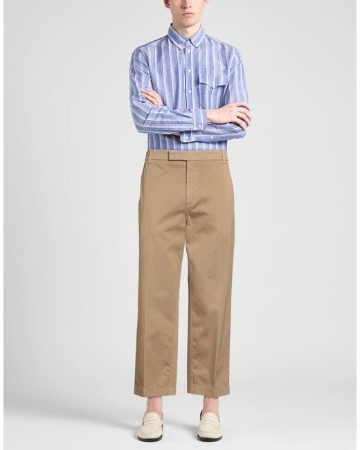 Thom Browne Natural Camel Pants Cotton for men