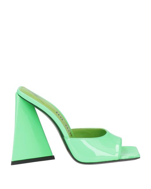 The Attico Green Sandals Leather