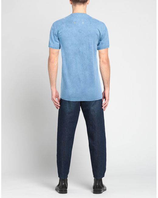 Grey Daniele Alessandrini Blue T-shirt for men