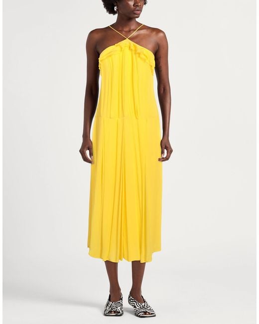 8pm Yellow Midi Dress