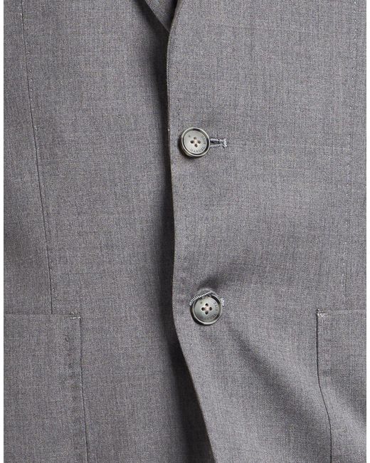 Manuel Ritz Gray Blazer Wool, Elastane for men