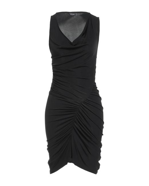 Atlein Black Midi Dress