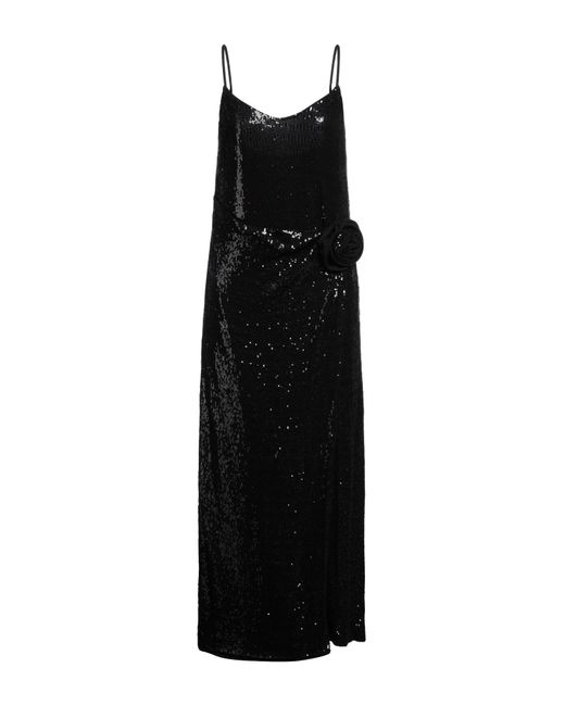 Manuel Ritz Black Maxi Dress Viscose, Polyester, Polyamide, Elastane