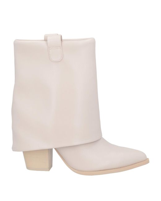 Steve Madden White Ankle Boots