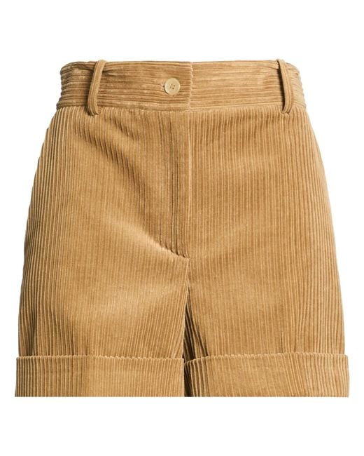 P.A.R.O.S.H. Natural P.A.R.O..H. Camel Shorts & Bermuda Shorts Cotton