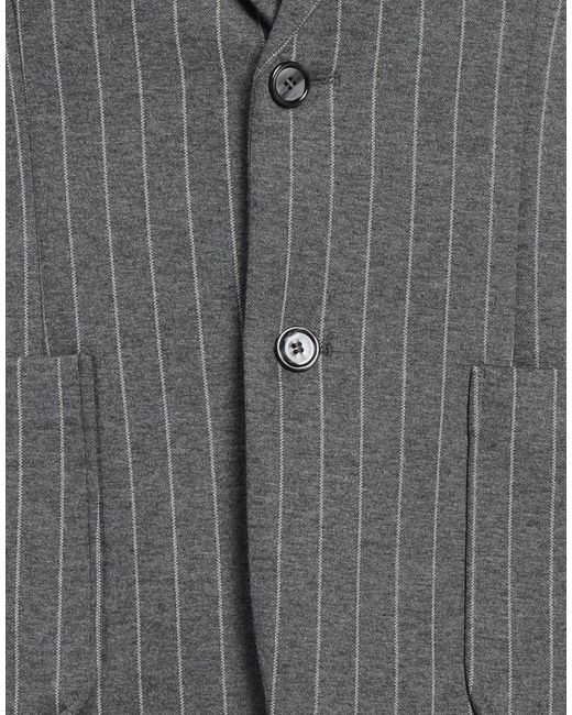 Daniele Alessandrini Gray Blazer Polyester, Viscose, Elastane for men
