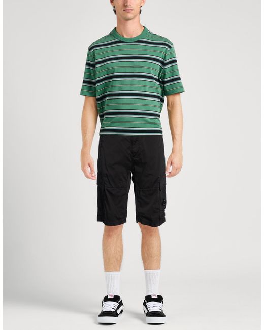 C P Company Black Shorts & Bermuda Shorts Cotton, Elastane for men