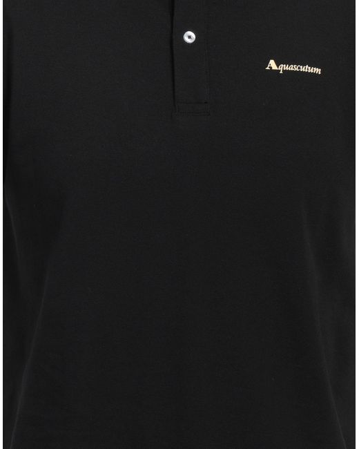 Aquascutum Black Polo Shirt for men
