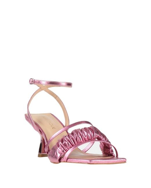 Miss Unique Pink Sandals Leather