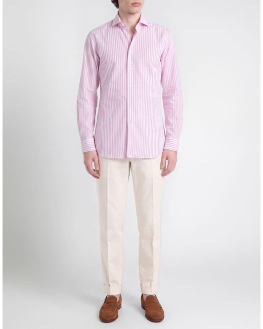 Barba Napoli Pink Culto Shirt Cotton for men
