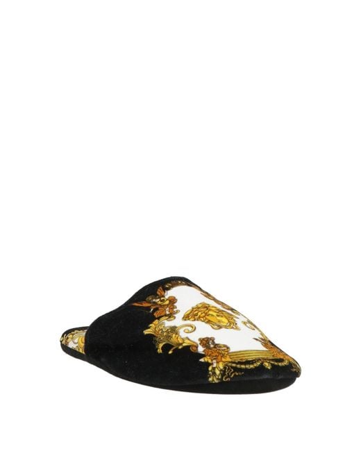 Versace Black House Slipper Cotton for men