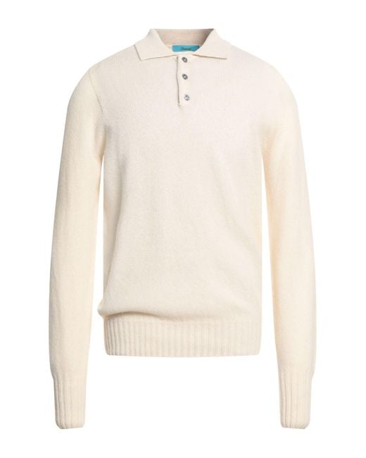 Drumohr White Sweater Lambswool for men
