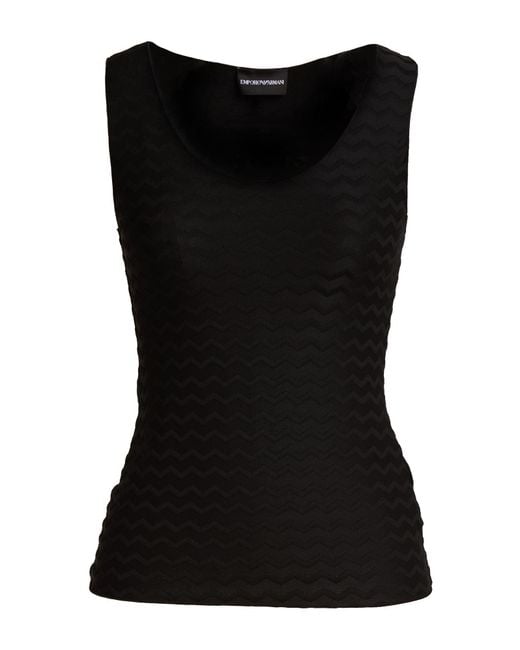 Emporio Armani Black Top Polyamide, Elastane