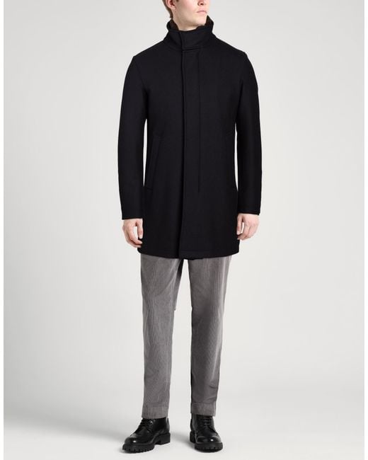 Herno Blue Coat Virgin Wool, Polyamide for men