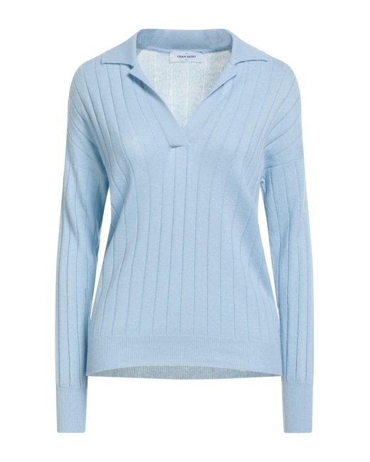 Gran Sasso Blue Sweater Virgin Wool, Viscose, Cashmere