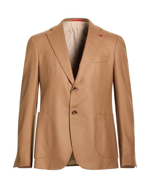 Isaia Brown Blazer Wool for men