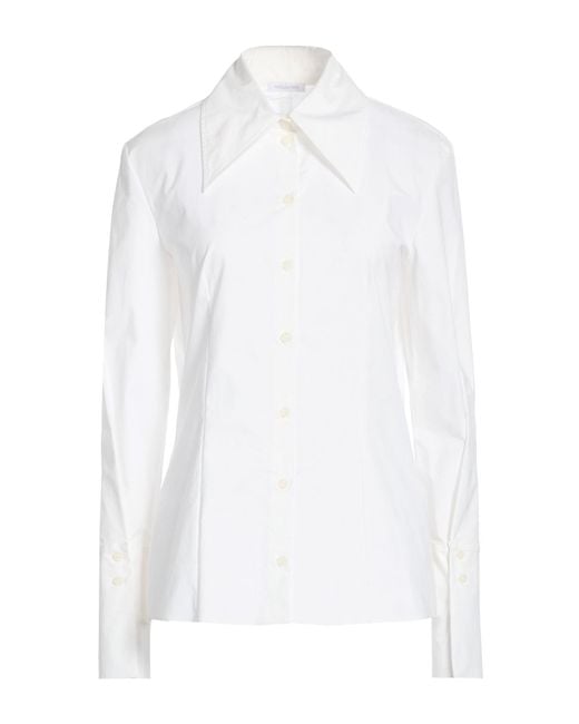 Patrizia Pepe White Shirt Cotton, Elastane