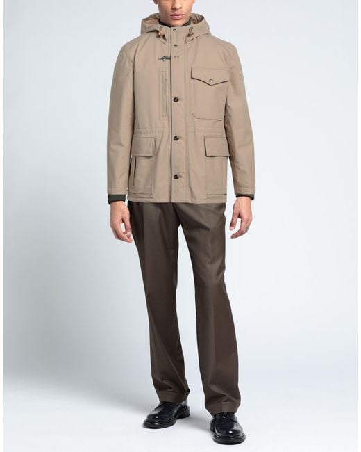 Fay Natural Coat Cotton, Polyamide for men