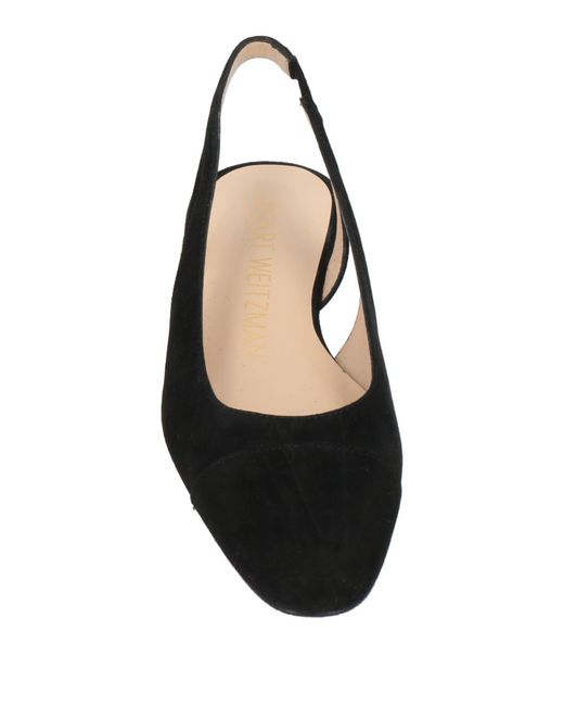Stuart Weitzman Black Ballet Flats Leather
