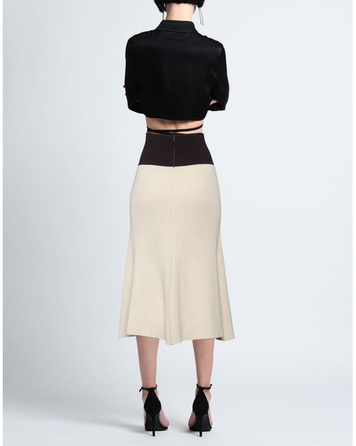 Tory Burch Natural Midi Skirt