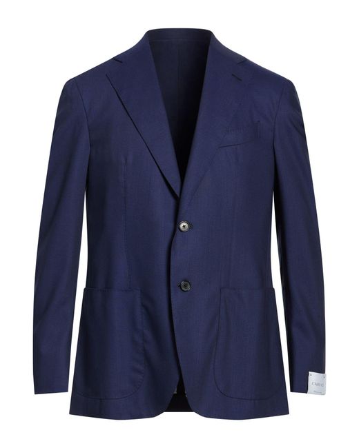 Caruso Blue Blazer Wool for men