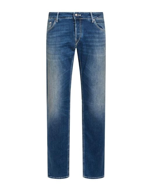 Hand Picked Blue Jeans Cotton, Elastane for men
